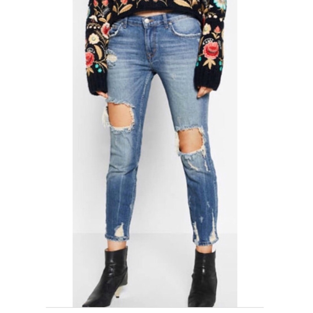 Zara Cigarette Relaxed Jeans NWT